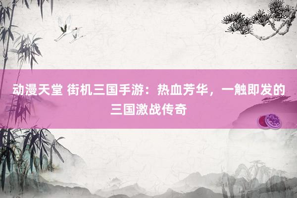 动漫天堂 街机三国手游：热血芳华，一触即发的三国激战传奇