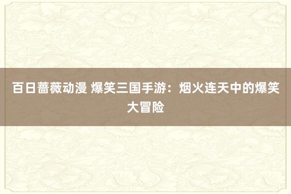 百日蔷薇动漫 爆笑三国手游：烟火连天中的爆笑大冒险