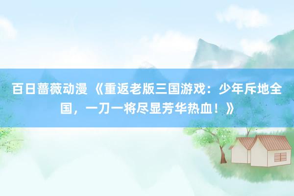 百日蔷薇动漫 《重返老版三国游戏：少年斥地全国，一刀一将尽显芳华热血！》