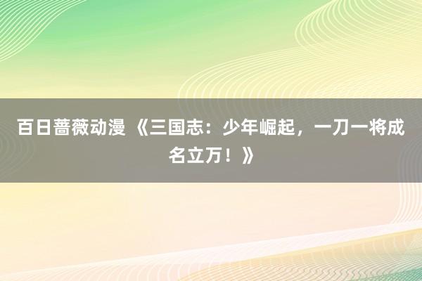 百日蔷薇动漫 《三国志：少年崛起，一刀一将成名立万！》