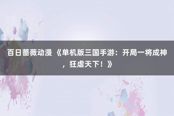 百日蔷薇动漫 《单机版三国手游：开局一将成神，狂虐天下！》