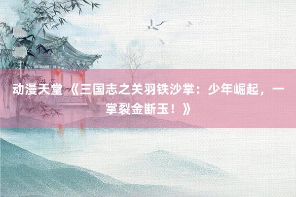 动漫天堂 《三国志之关羽铁沙掌：少年崛起，一掌裂金断玉！》