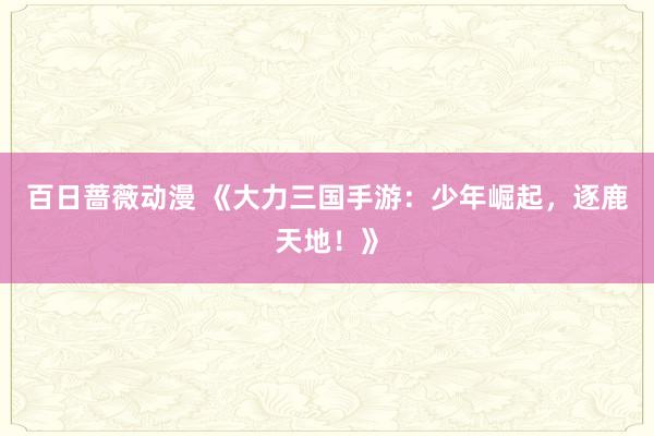 百日蔷薇动漫 《大力三国手游：少年崛起，逐鹿天地！》